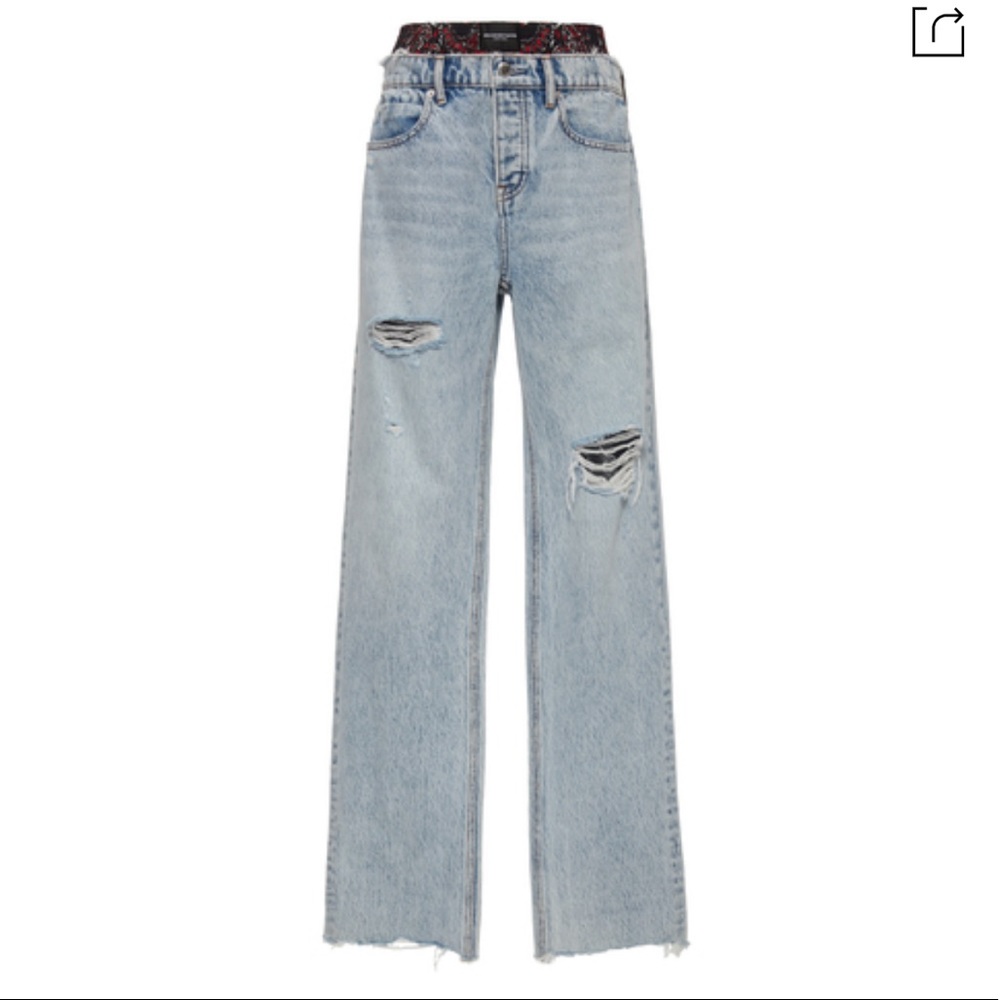 NWT Alexander Wang Rival Boxer Layered Jeans